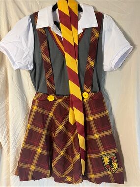 Spirit Burgundy and Gold Schoolhouse Costume with Tie